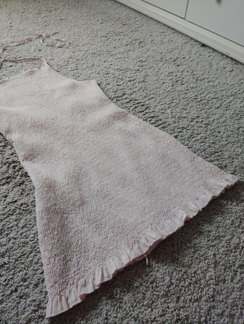 Free People Light Pink Rib Halter Mini Dress - Picture 4 of 8